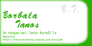 borbala tanos business card